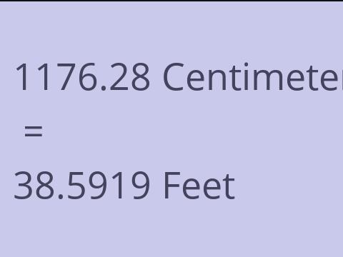 1176.28 CM TO FEET