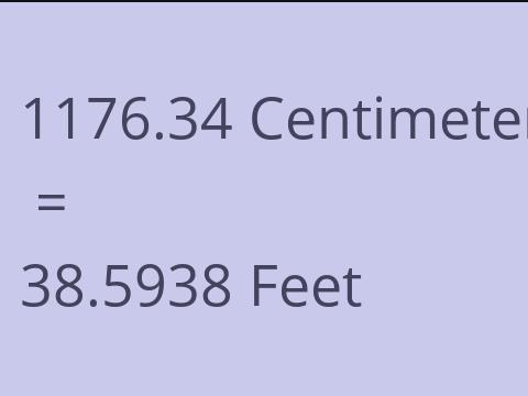 1176.34 CM TO FEET