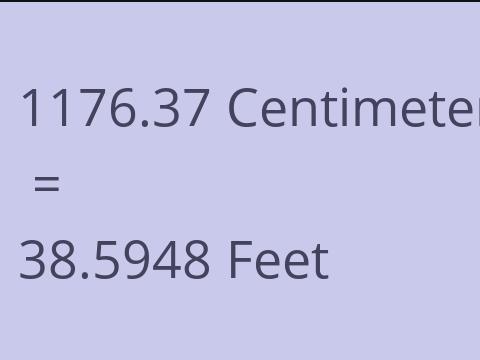 1176.37 CM TO FEET