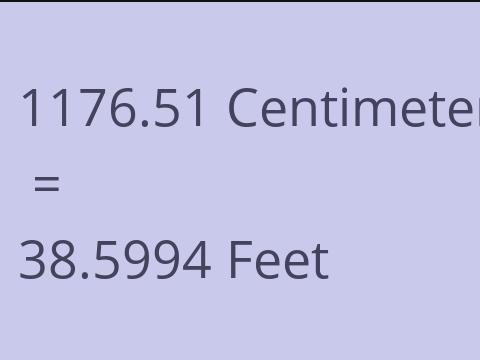 1176.51 CM TO FEET