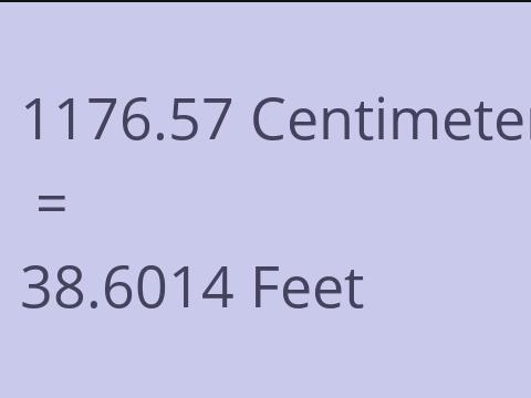 1176.57 CM TO FEET