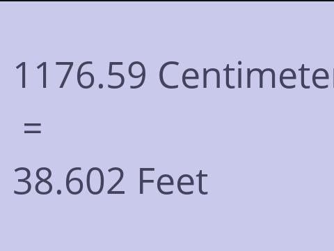 1176.59 CM TO FEET