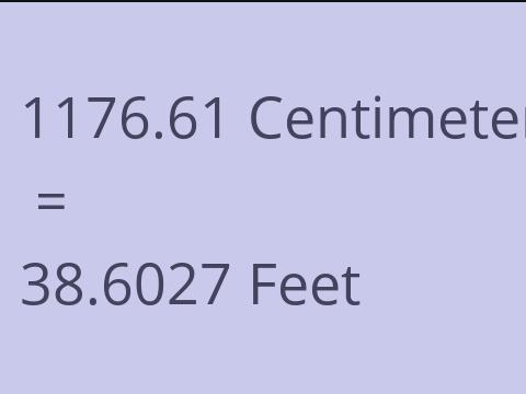 1176.61 CM TO FEET