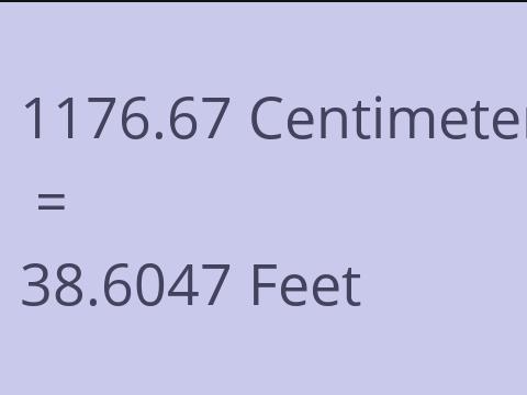 1176.67 CM TO FEET