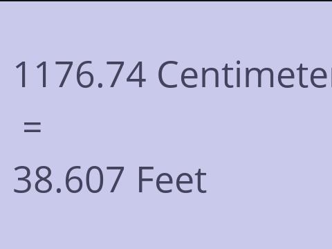 1176.74 CM TO FEET