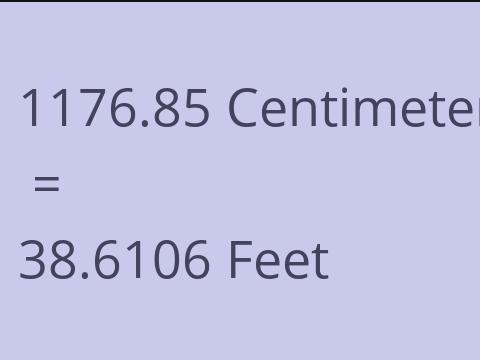 1176.85 CM TO FEET