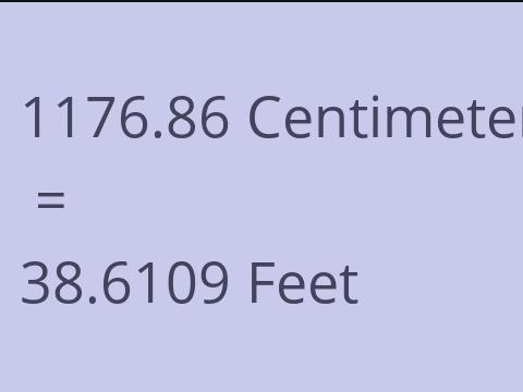 1176.86 CM TO FEET