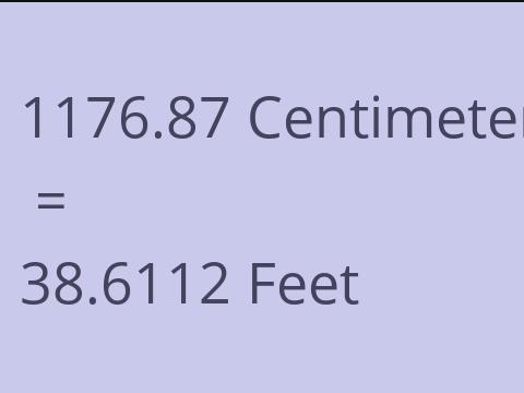 1176.87 CM TO FEET