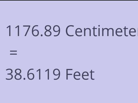 1176.89 CM TO FEET