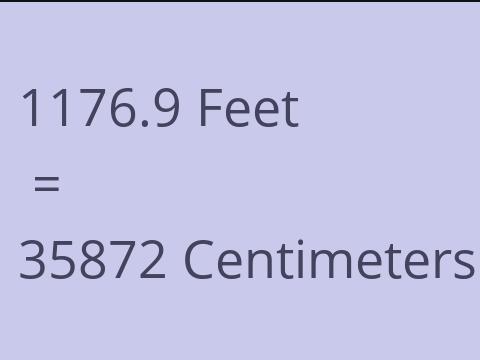 1176.9 FEET TO CM