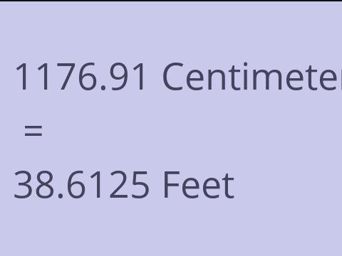 1176.91 CM TO FEET