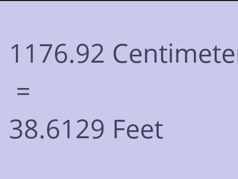 1176.92 CM TO FEET