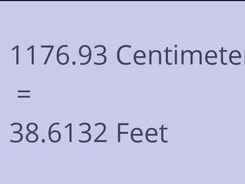 1176.93 CM TO FEET