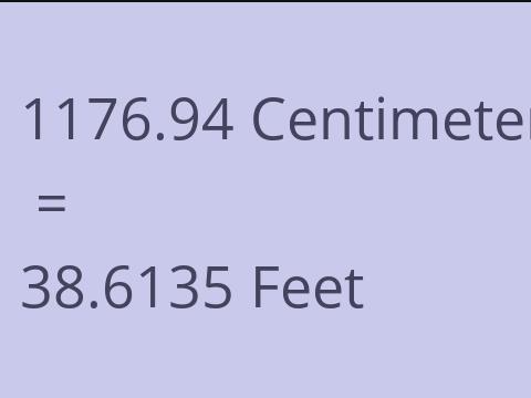 1176.94 CM TO FEET