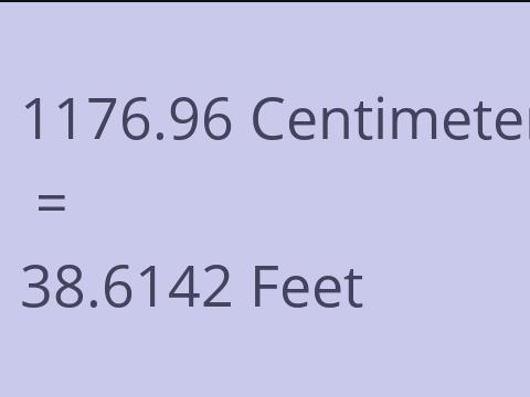 1176.96 CM TO FEET