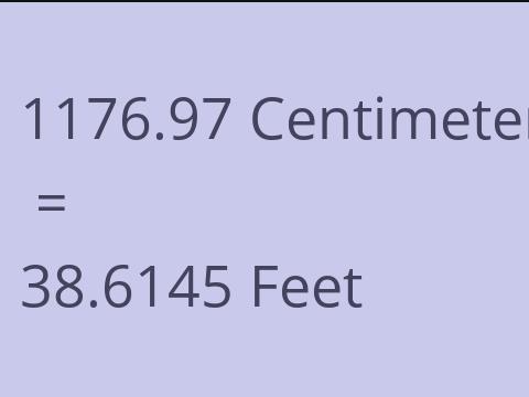 1176.97 CM TO FEET