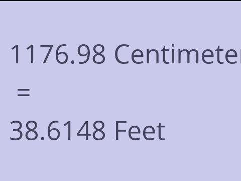 1176.98 CM TO FEET