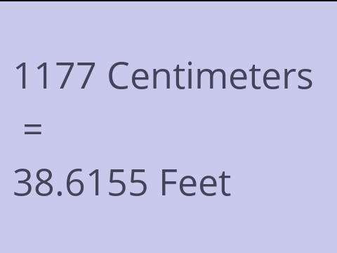 1177 CM TO FEET