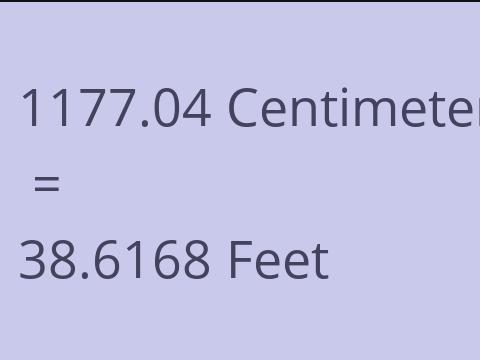 1177.04 CM TO FEET