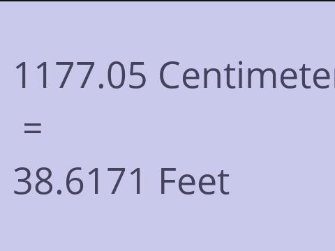 1177.05 CM TO FEET