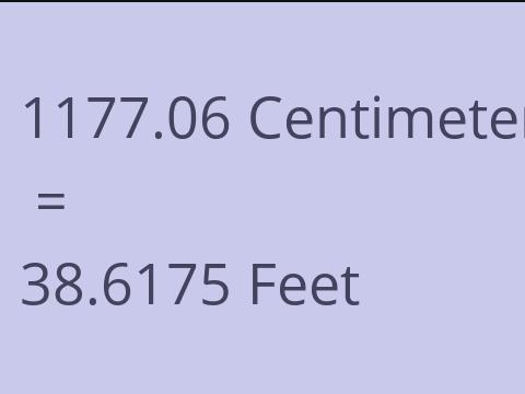 1177.06 CM TO FEET