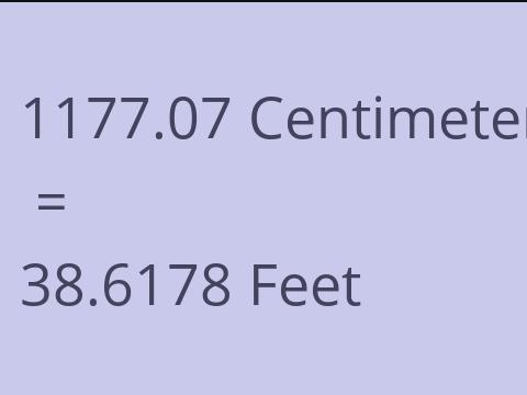 1177.07 CM TO FEET