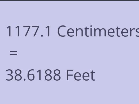 1177.1 CM TO FEET