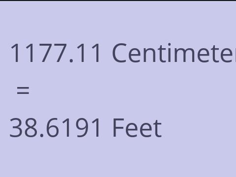 1177.11 CM TO FEET