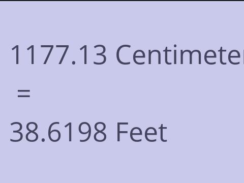 1177.13 CM TO FEET