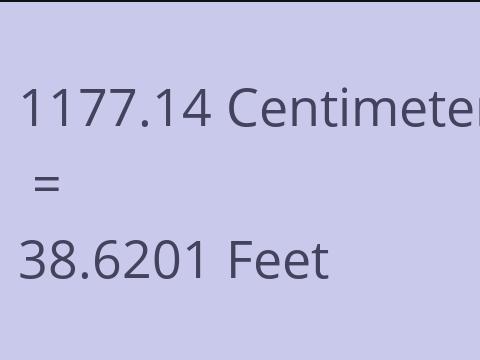 1177.14 CM TO FEET