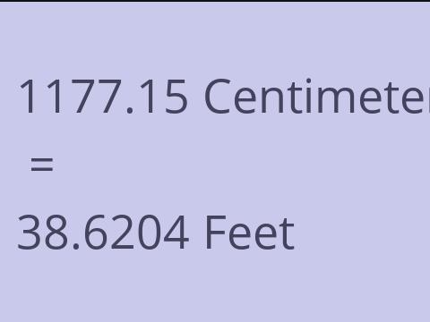 1177.15 CM TO FEET