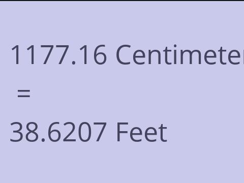 1177.16 CM TO FEET