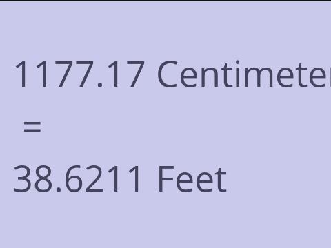 1177.17 CM TO FEET