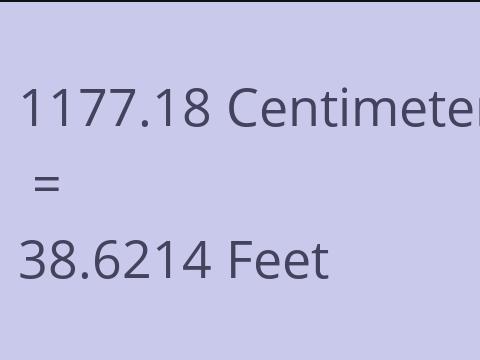 1177.18 CM TO FEET