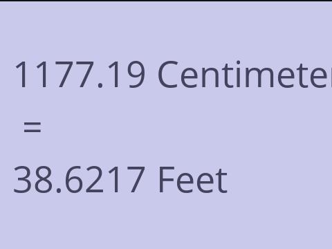 1177.19 CM TO FEET