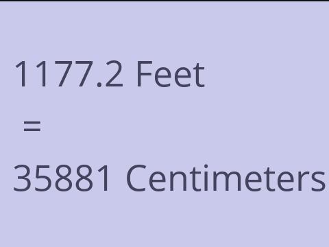 1177.2 FEET TO CM