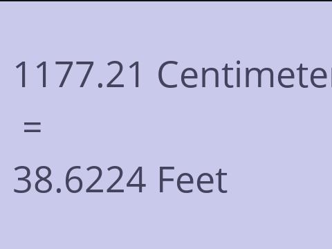 1177.21 CM TO FEET