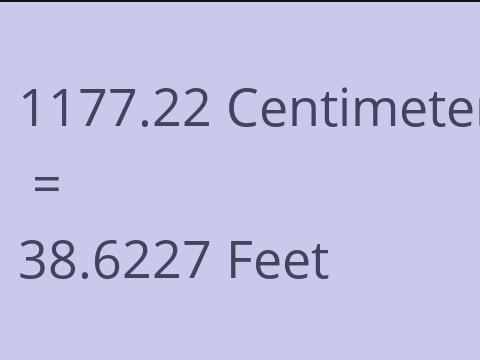 1177.22 CM TO FEET