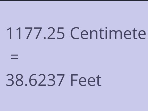 1177.25 CM TO FEET