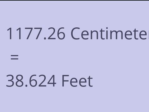 1177.26 CM TO FEET