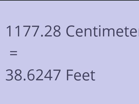 1177.28 CM TO FEET