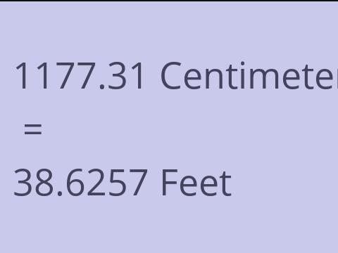 1177.31 CM TO FEET