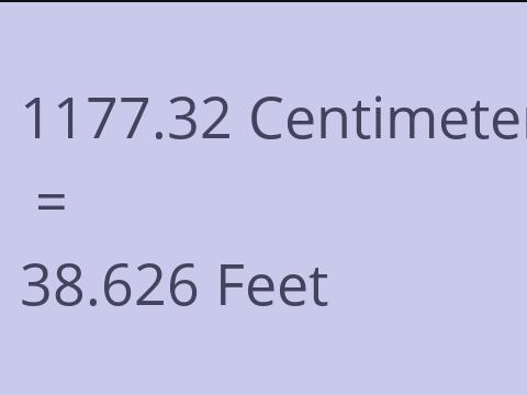 1177.32 CM TO FEET