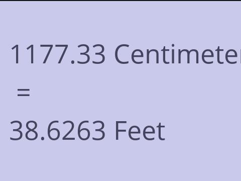 1177.33 CM TO FEET