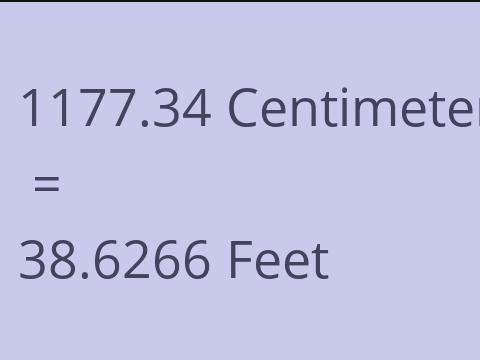 1177.34 CM TO FEET