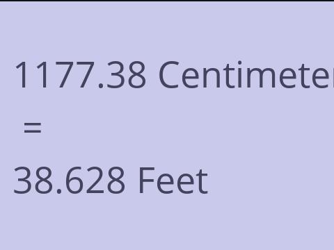 1177.38 CM TO FEET