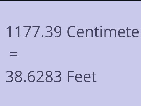 1177.39 CM TO FEET