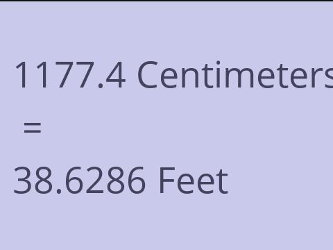 1177.4 CM TO FEET