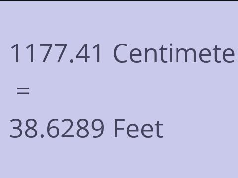 1177.41 CM TO FEET