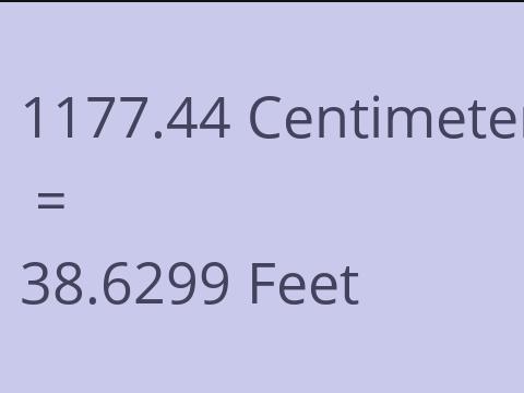 1177.44 CM TO FEET